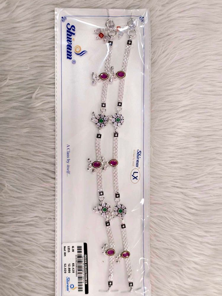 pure silver anklet