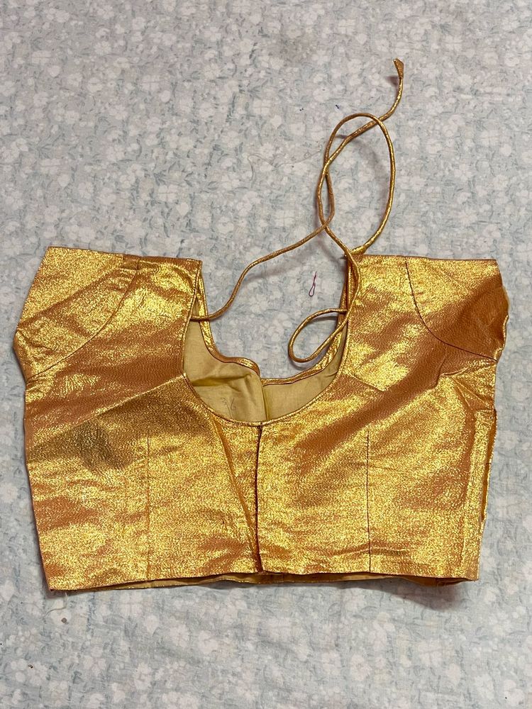 Golden Blouse | Saari Blowse