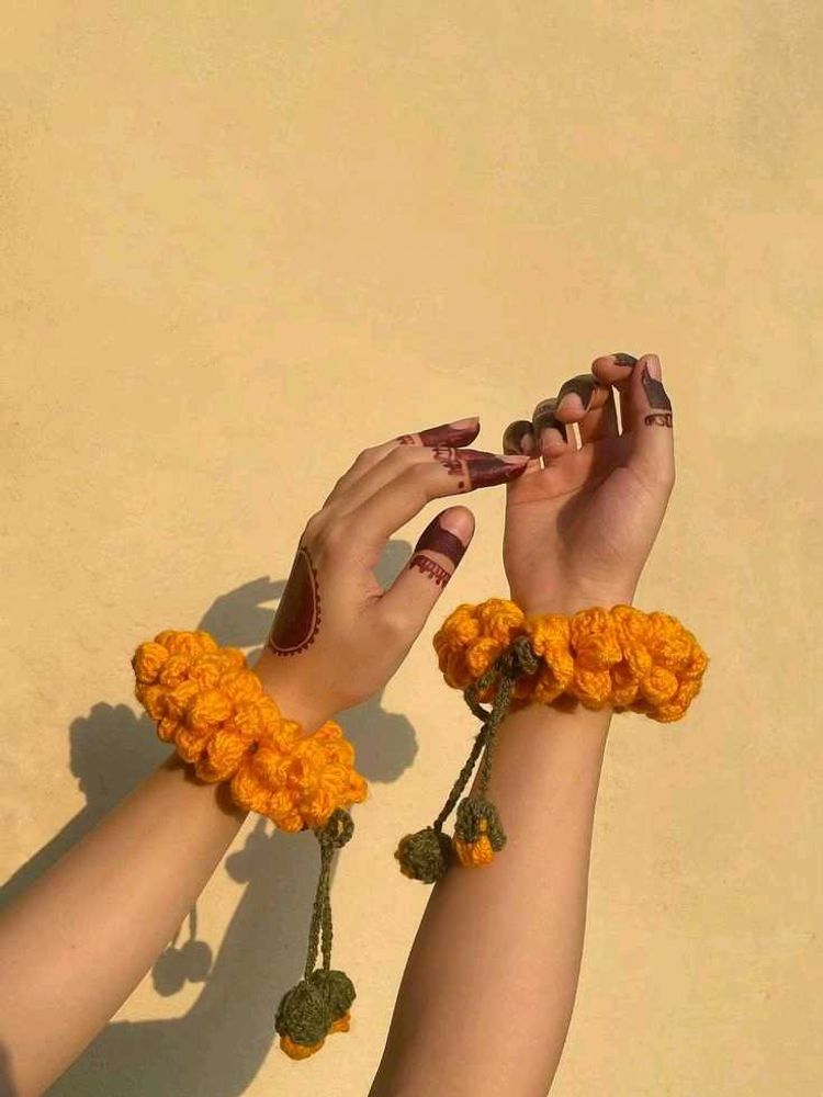 Floral Crochet Bracelet