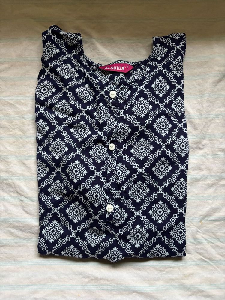 Patterned Kurta With Pocket