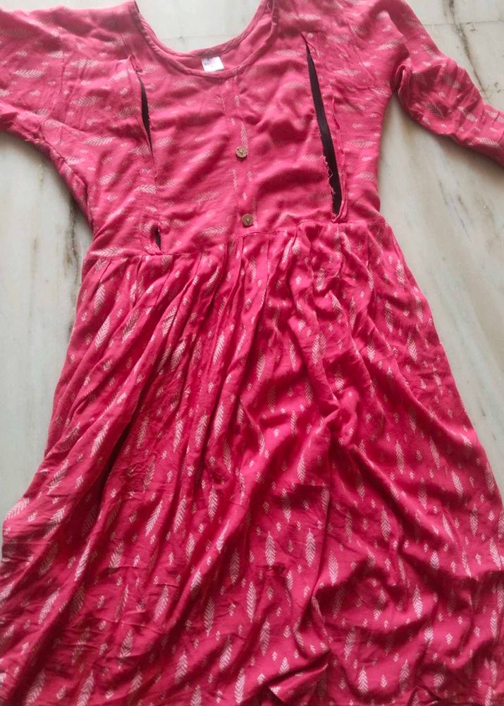 Pink Maternity/Nursing Dress