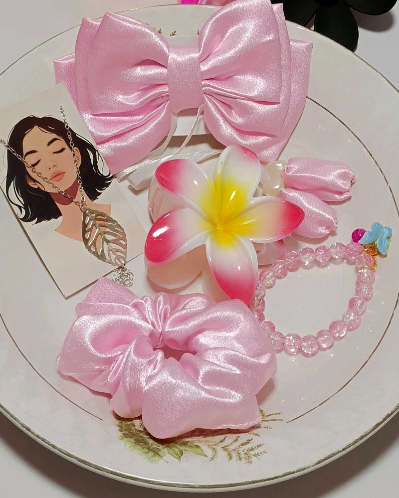 Pink Hair Accessory Set