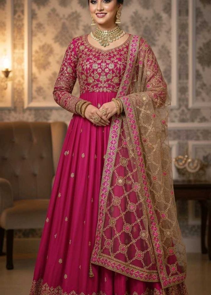Embroidered Net Dupatta