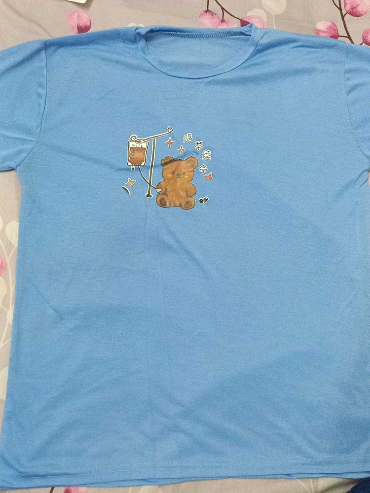 Cute Blue Teddy Bear Tee