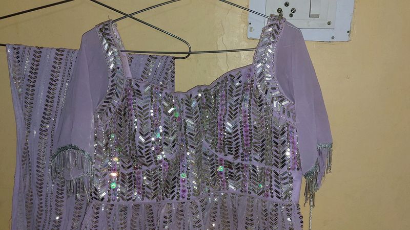 Lehnga Choli  Duppat Light Purple