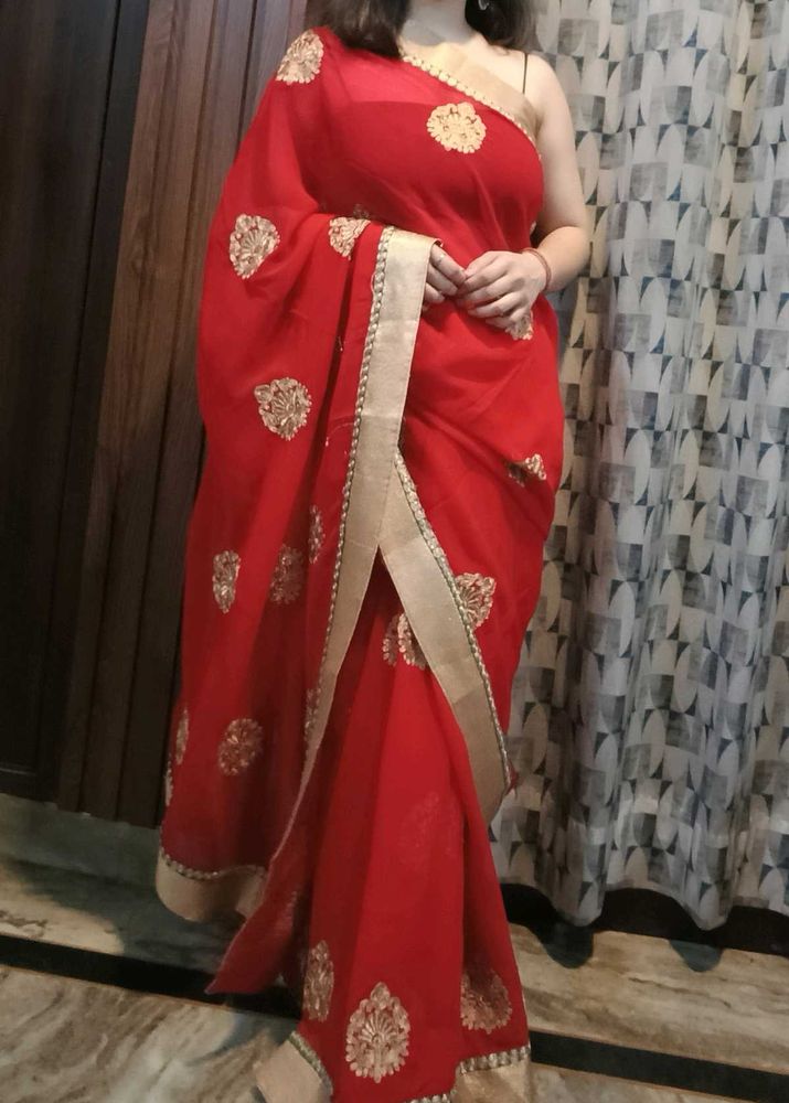 Elegant Red Saree