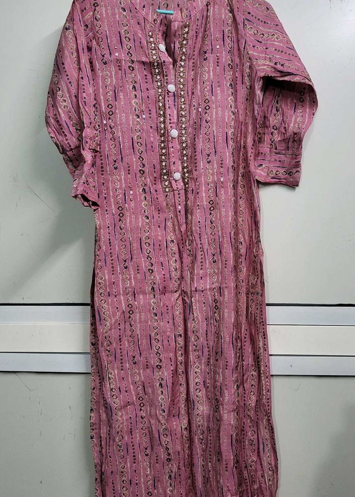 Fashor Pink Printed Kurta