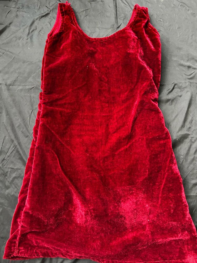 Red Velvet Mini Dress