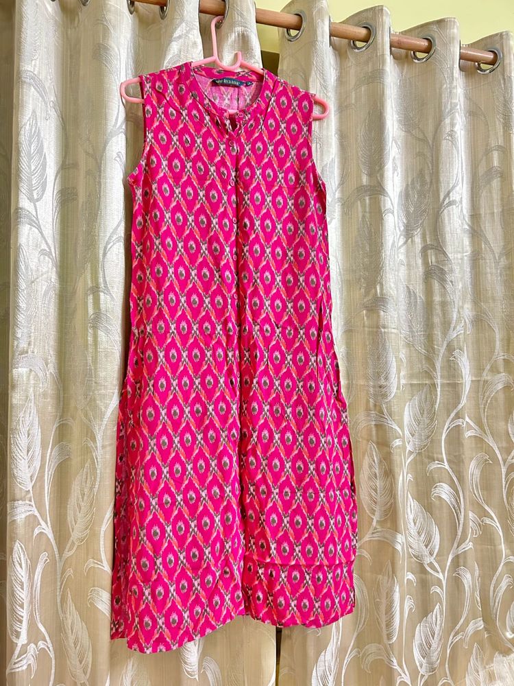 Pink Printed Kurti