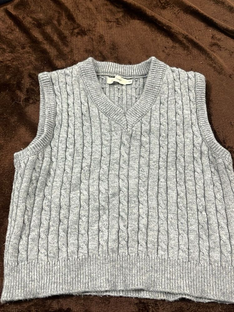 Gray Knit Vest