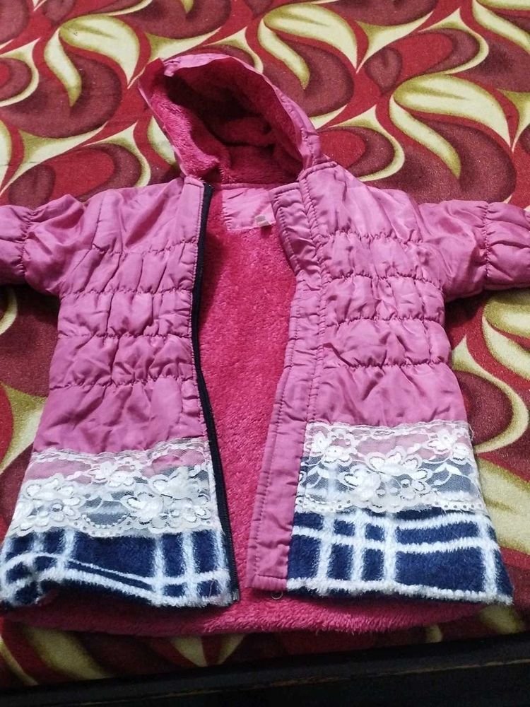 Pink Padded Winter Coat