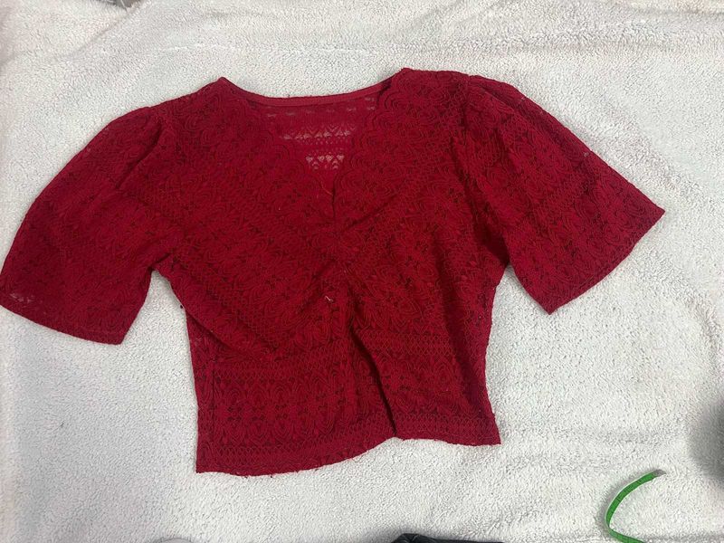 Red Lace Top Swap Available