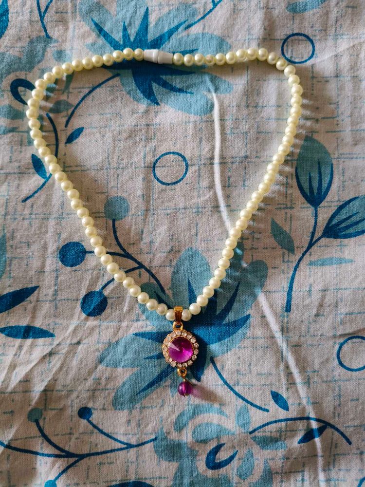 Pearl Necklace Pear Chain