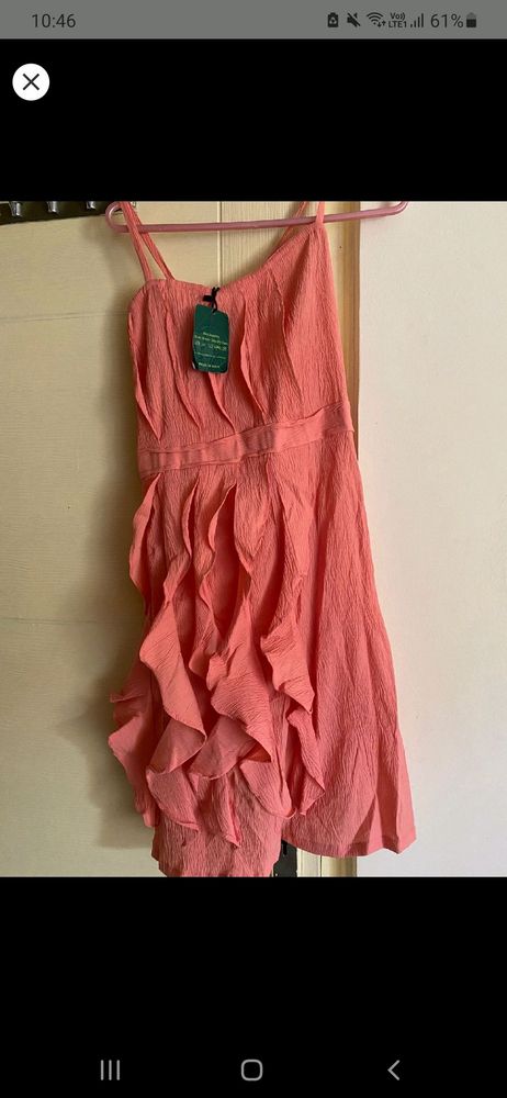peach dress