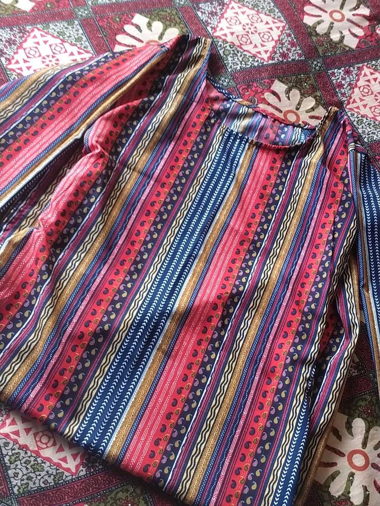 Striped Bohemian Kurta 🎀 Leggings Combo