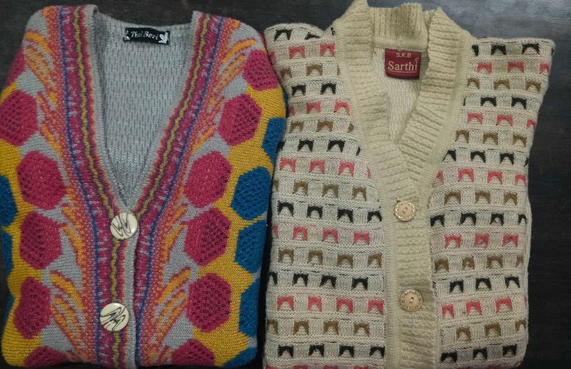Colorful Knit Cardigans and 1 free size