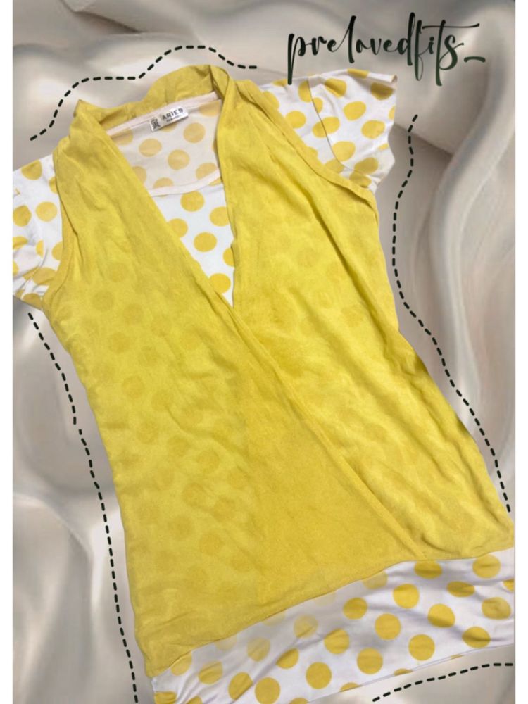 Yellow Polka Dot Top