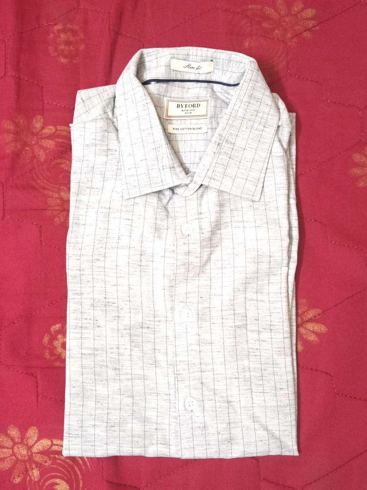 Byford Fine Cotton Blend Slim Fit Shirt