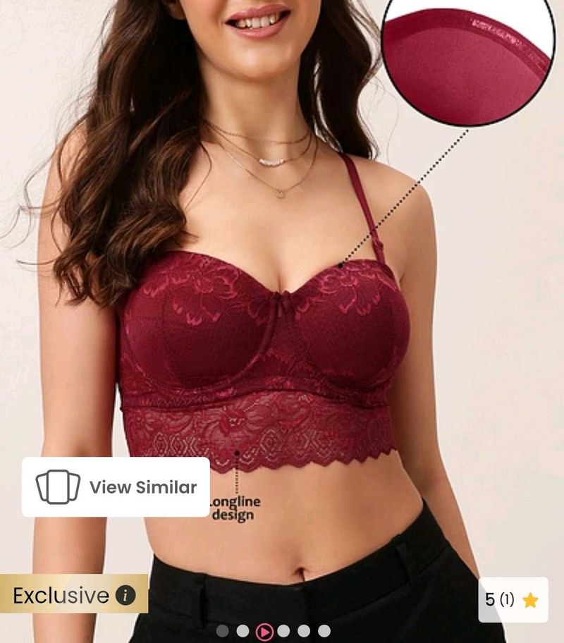 Padded Underwired Full Coverage Lace Bra