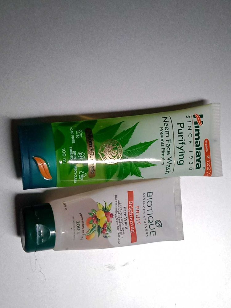 Himalaya Neem ,Biotique Fruit Brightening FaceWash