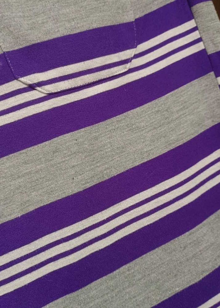 Striped Purple Pocket T-Shirt