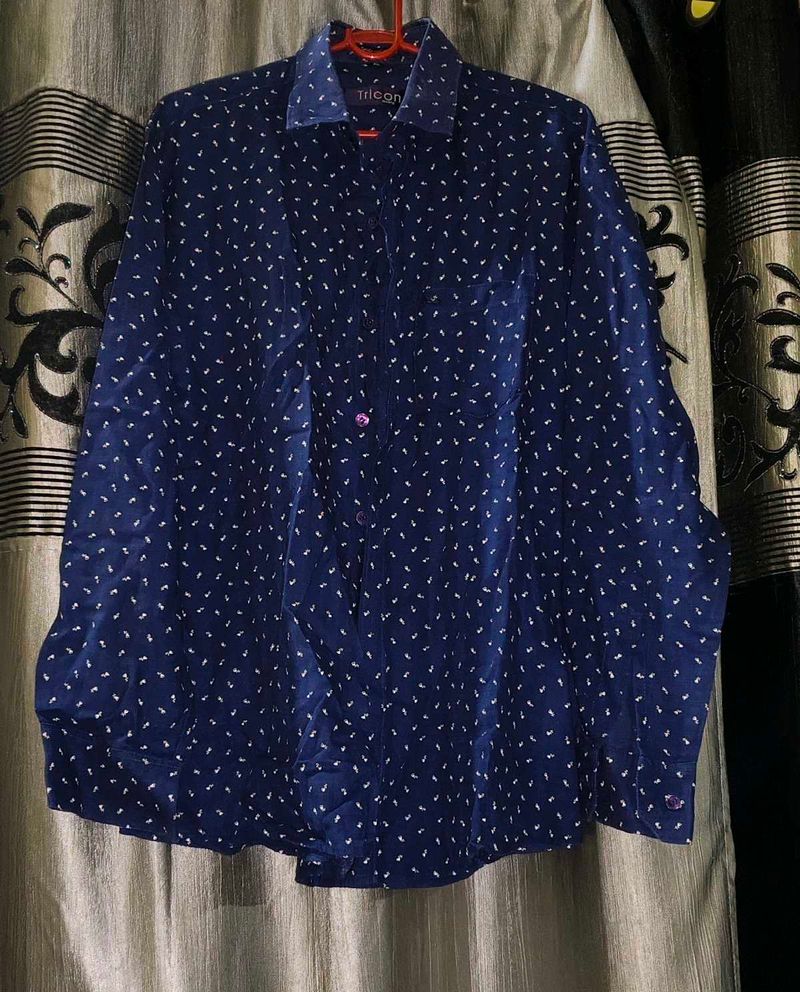 Patterned Button-Down Shirt