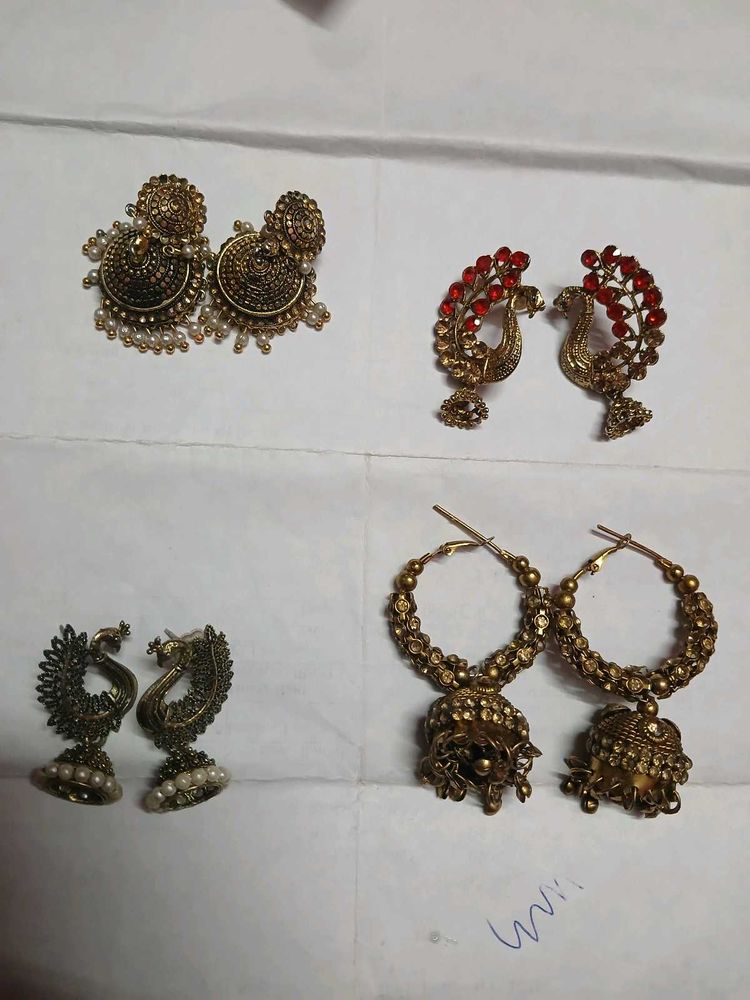 Earrings - Pack of 4 Beautiful Earring