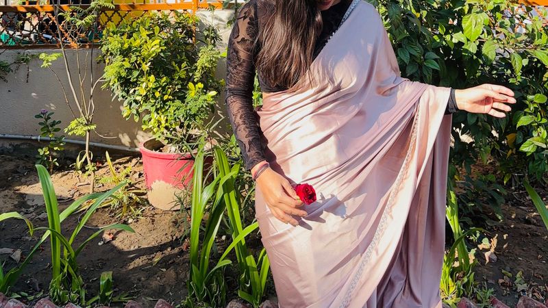 Elegant Mauve Silk Saree