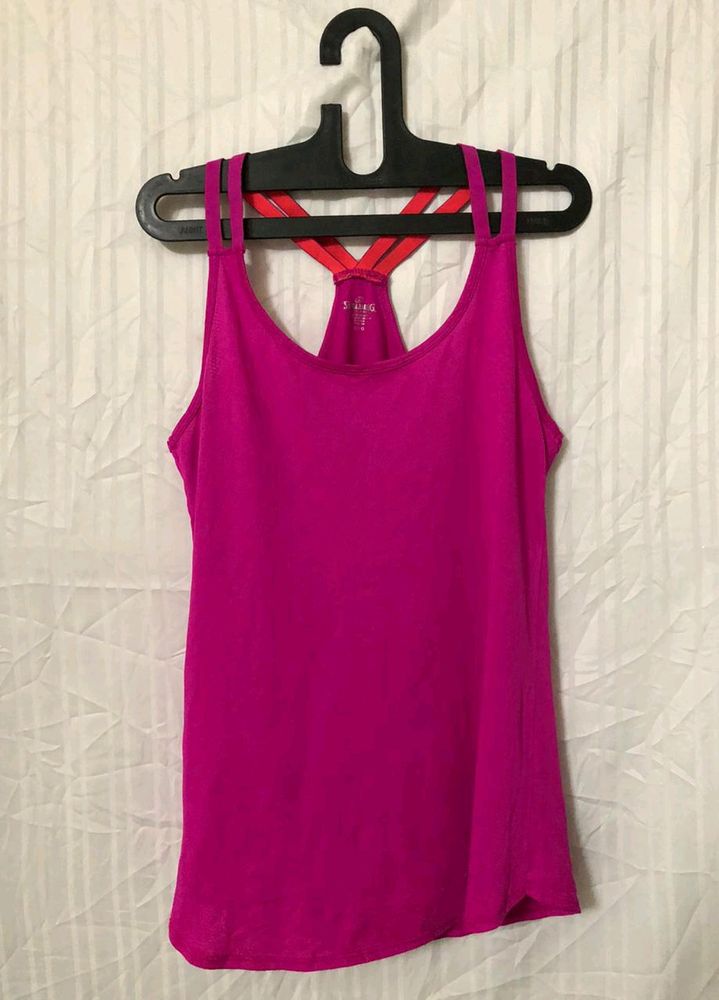 Spalding. Pink Tank Top