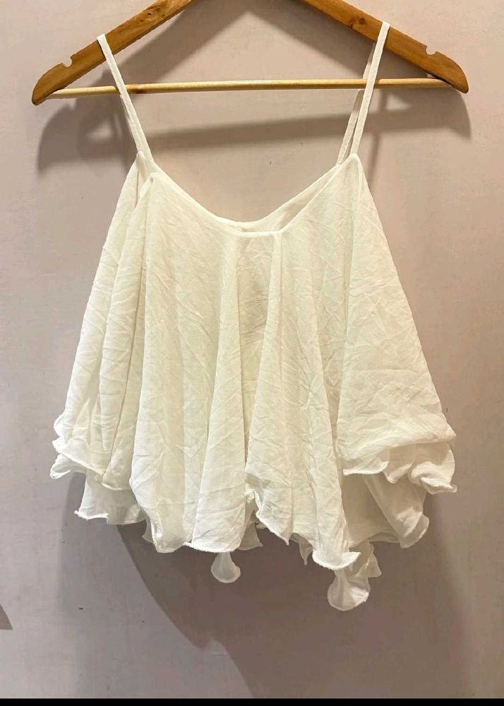 White Flowy Cami Top