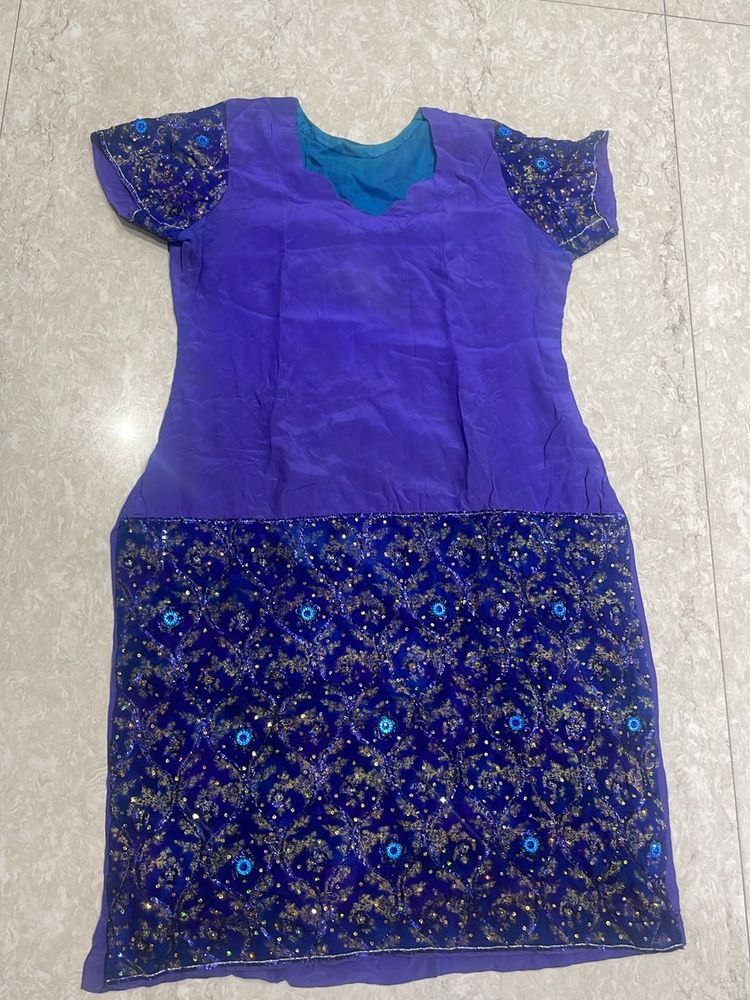 Crepe Hand Embroidered Shirt