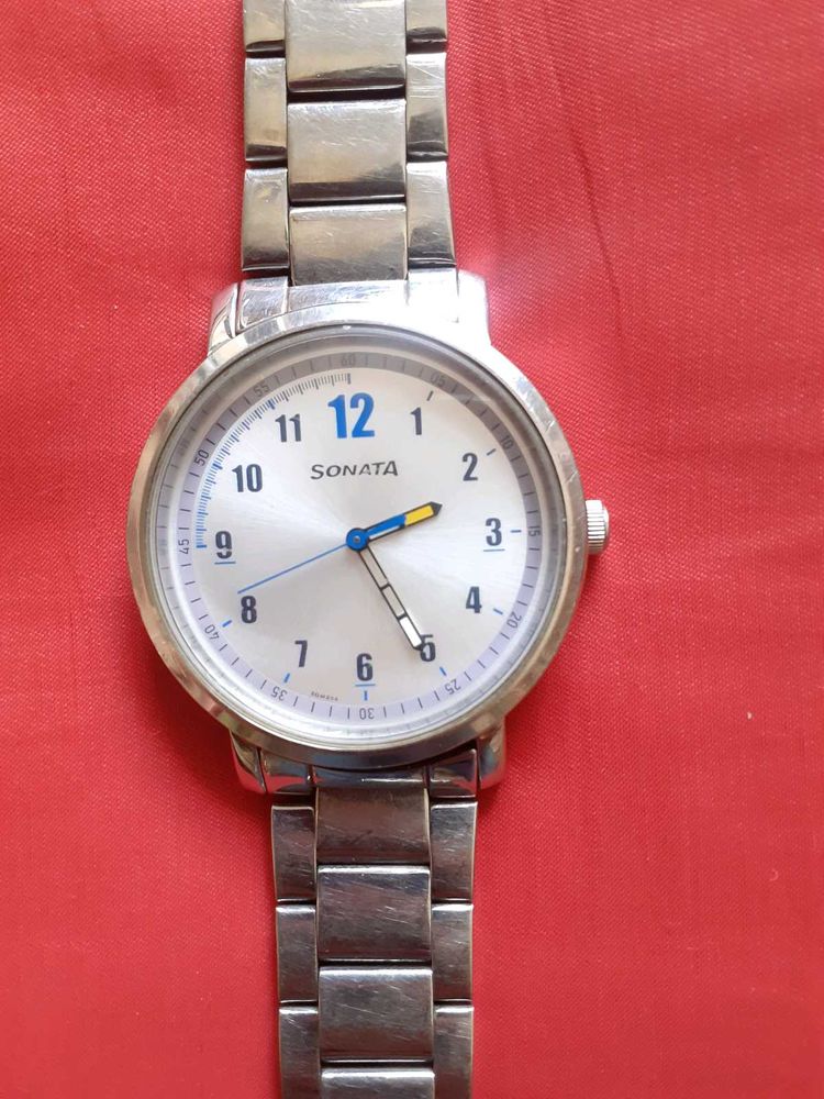 Sonata Stainless Steel Watch