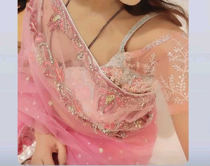 Net saree stitching new sare