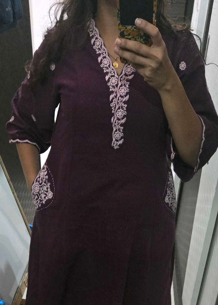 Elegant Embroidered Kurta Set With Dupatta