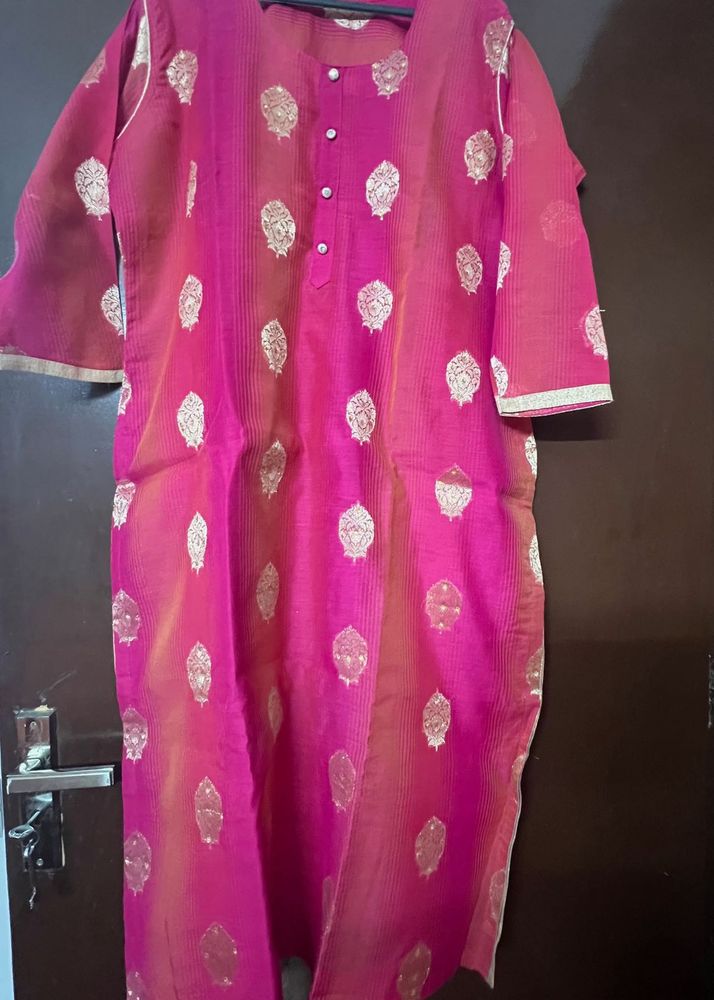 Pink &amp; Gold Kurti