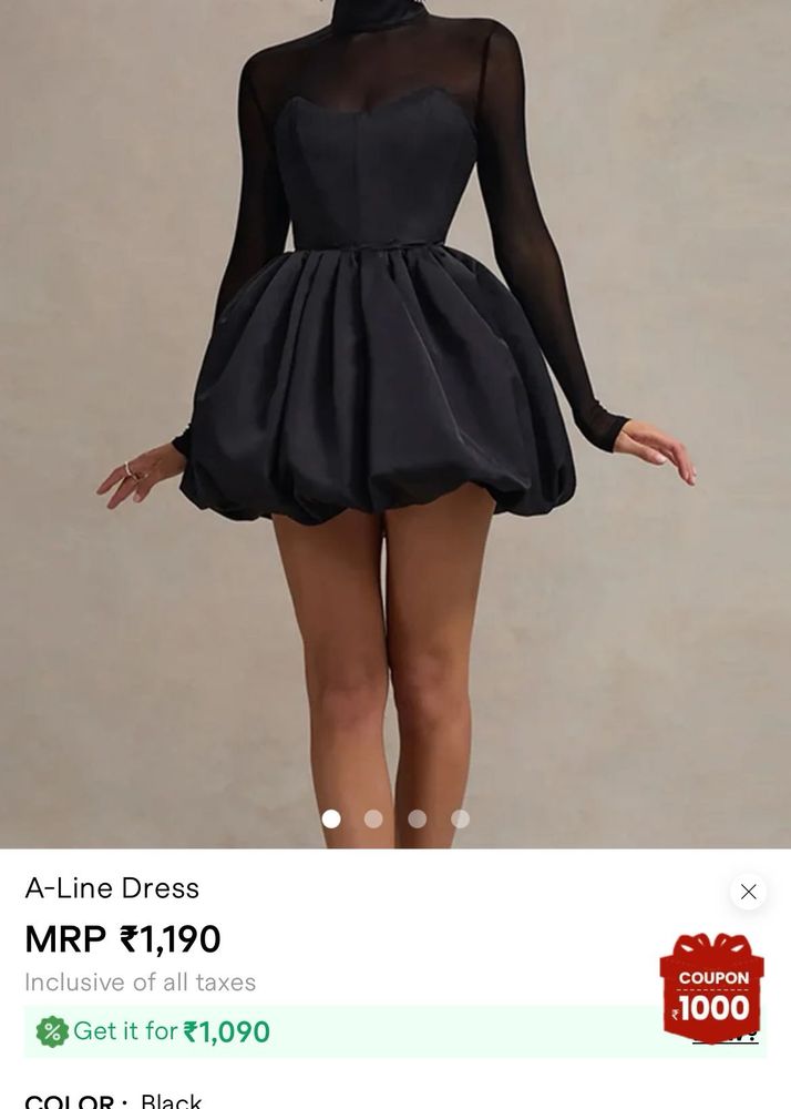 Chic Black A-Line Mini Dress