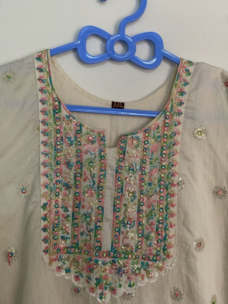Embroidered Kurti Top - Size XXL