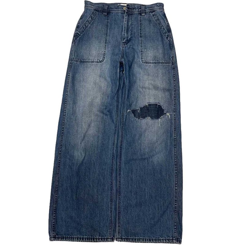 Distressed Wide Leg Jeans
