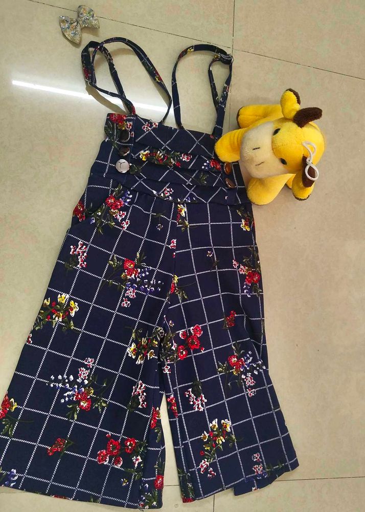 Cute Floral Overalls Pants For Baby Girls