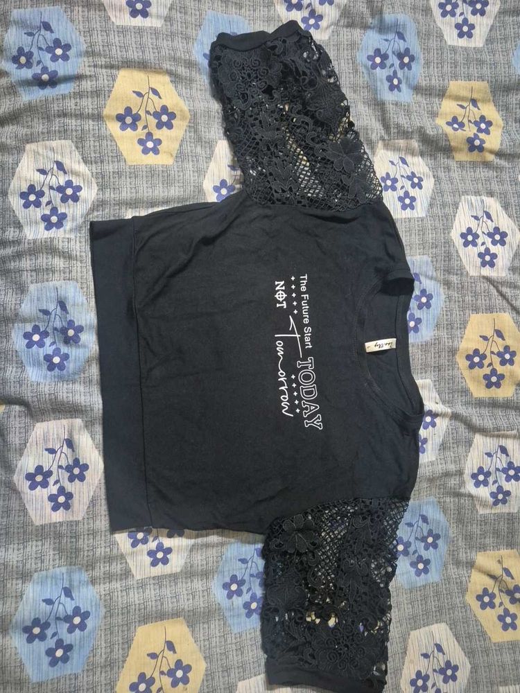 Lace Sleeve Top