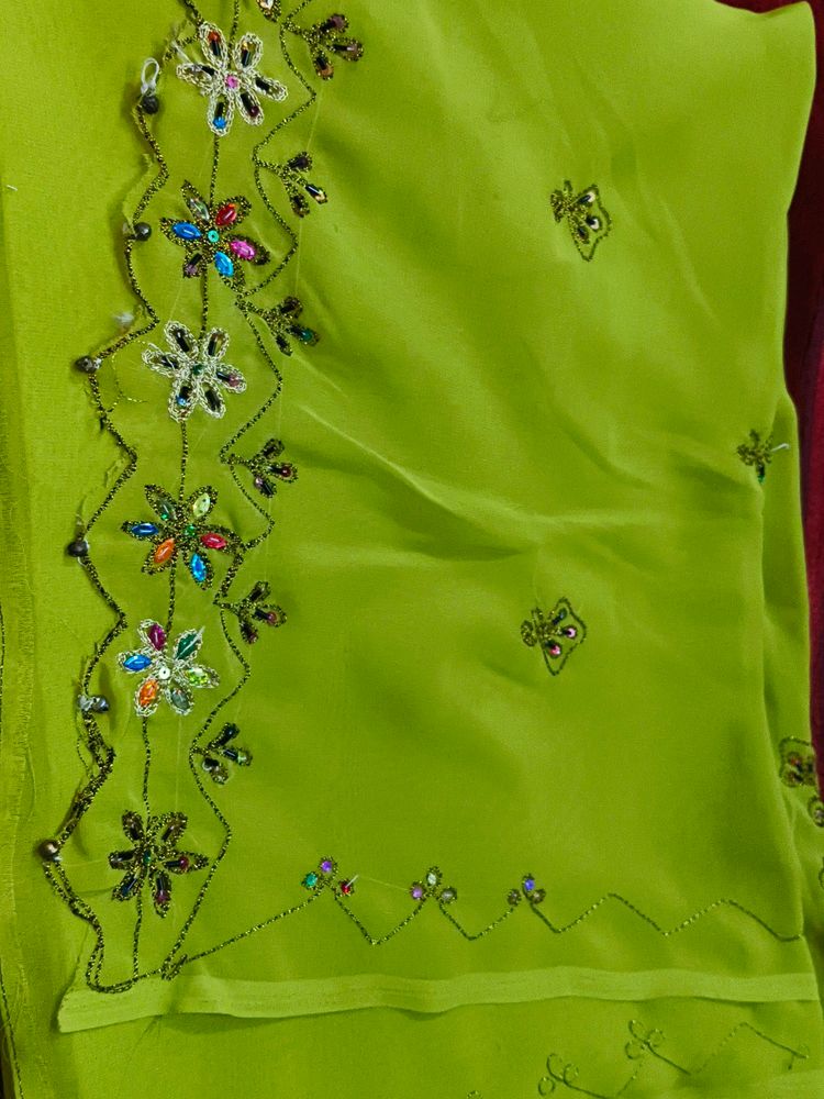Green New Saree