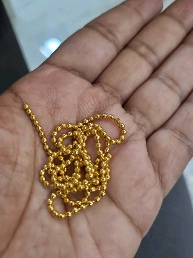 Golden Ball Chain 54 Inches