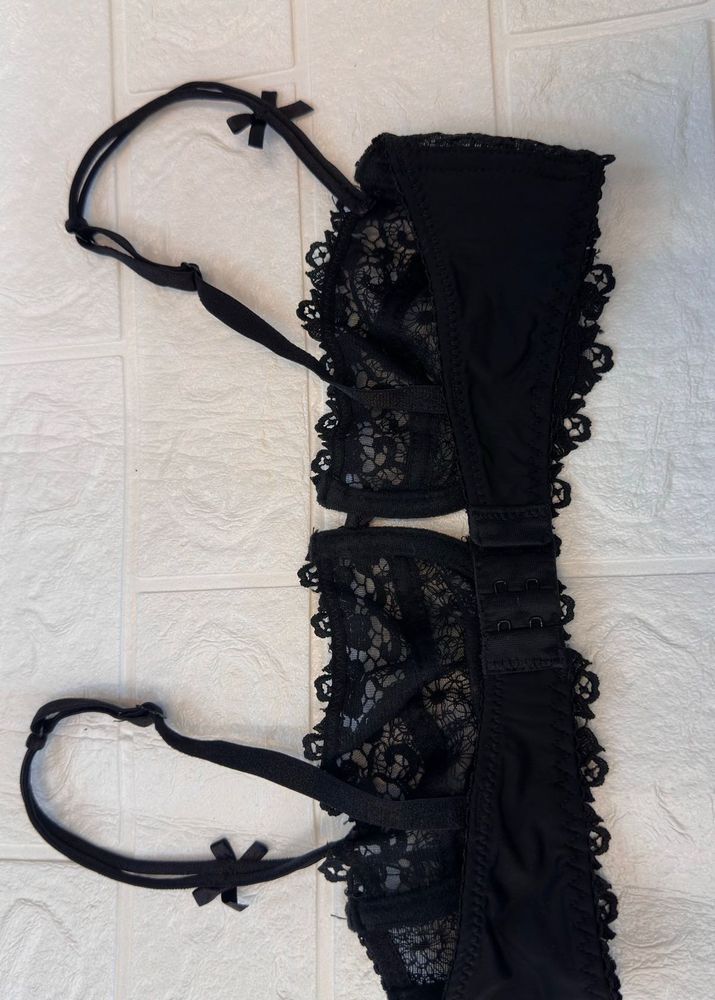 Black Lace Bra