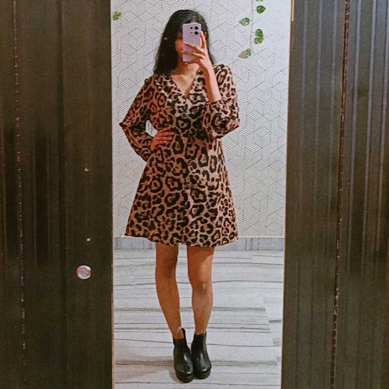 Leopard Print Mini Dress