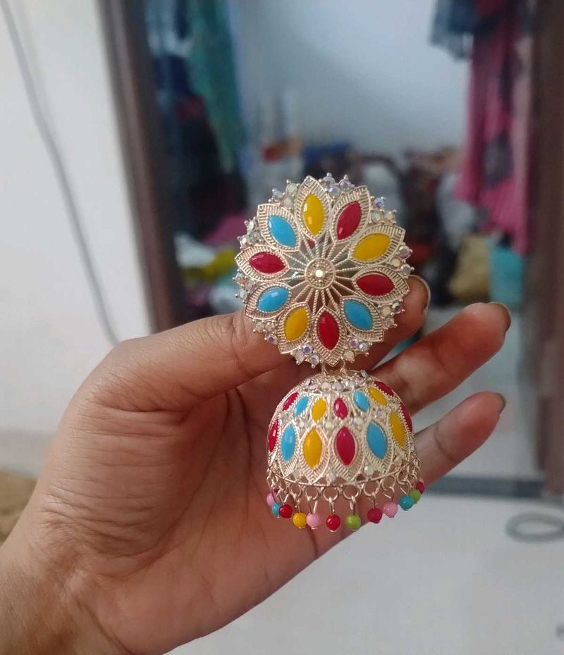 Colorful Jhumka / No Coins Please
