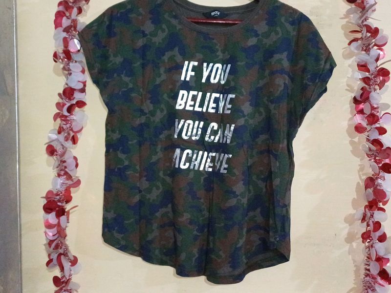 Branded Olive Cotton Top
