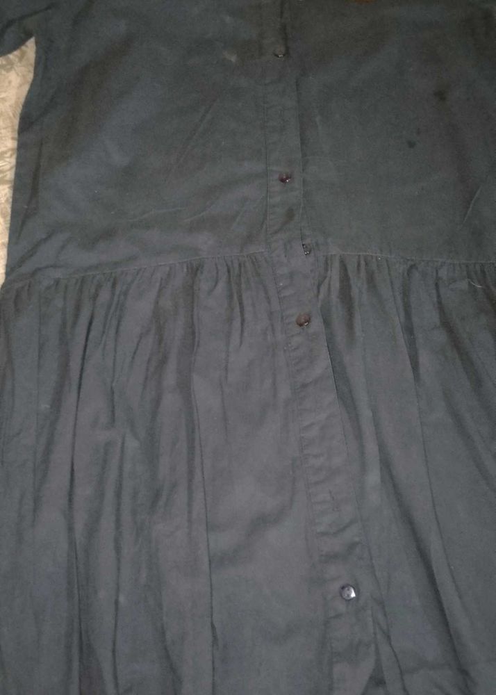 Black Button-Down Dress