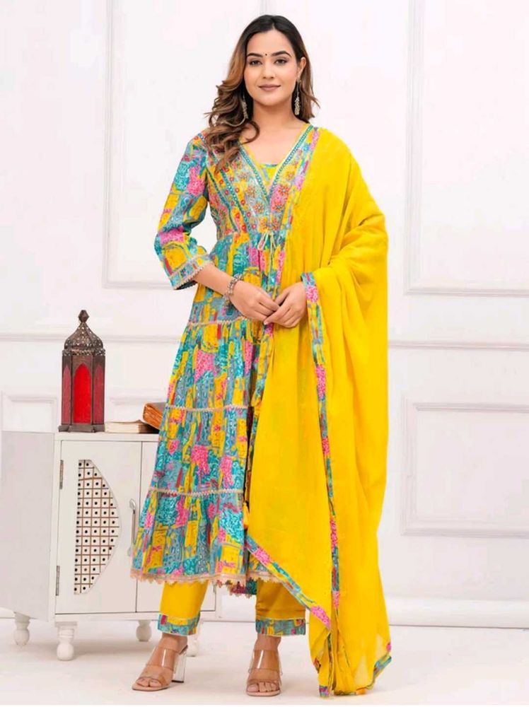 (Our New Bestselling) Colorful Anarkali Suit Set