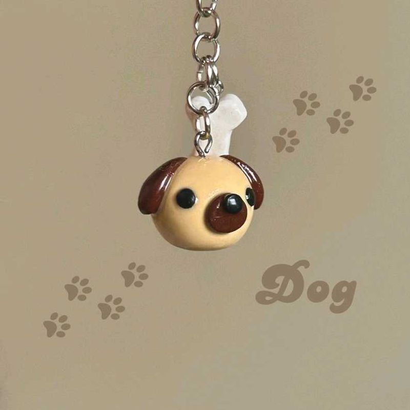 Clay Pup Keychain 🐶 🦴