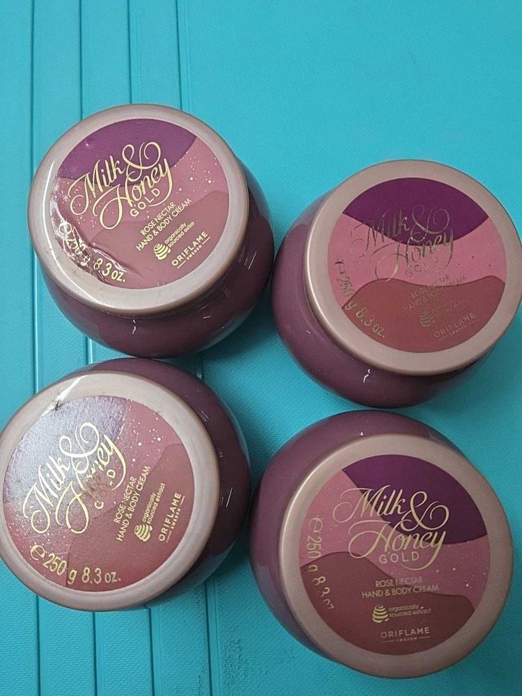 4 pcs Milk &amp; Honey Gold Hand/Body Cream